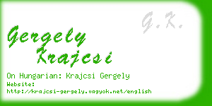 gergely krajcsi business card